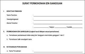 Contoh surat izin gangguan ho. Permohonan Surat Izin Gangguan Ho Kerja Usaha