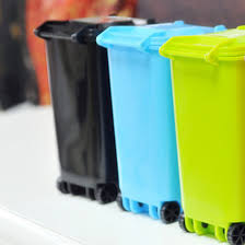 details about garbage bucket colorful trash can recycling mini storage bin pen holder