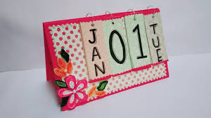 I Made This 2019 Calendar From Cardboard And Paper Calendar Craft Diy Desk Calendar Diy Calendar