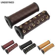 Heavy Duty Motorcycle Handle Grips Leather Cover Handlebar Throttle Covers Wraps For Harley Honda Indian Pitbike Moto Universal Grips Aliexpress