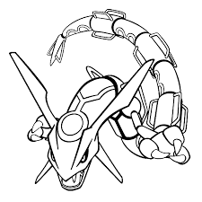 Pokemon rayquaza coloring pages printable free to downloads. Rayquaza Coloring Pages For Kids