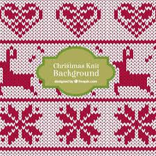 Christmas Knit Deer Background Vector Free Download