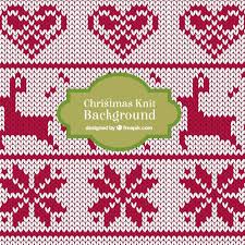 christmas knit deer background vector free download