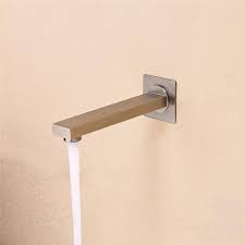 Square minimalist tub spout in a beautifully polished chrome finish. Pin On Wall Mounted Bathtub Faucets Ideas