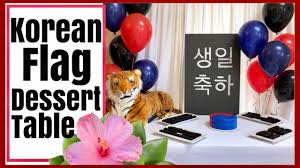 Our country wide delivery (next day. Korean Flag Dessert Table South Korea Birthday Decor Ideas Youtube