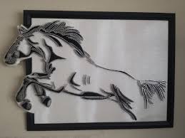 At Bursa Filografi Sanati Goruntuler Ile Sanat Ip Sanati Tablolar