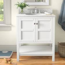 This single vanity consists of a washbasin and a washbasin cabinet. Andover Mills Waithman 30 Single Bathroom Vanity Set Reviews Wayfair