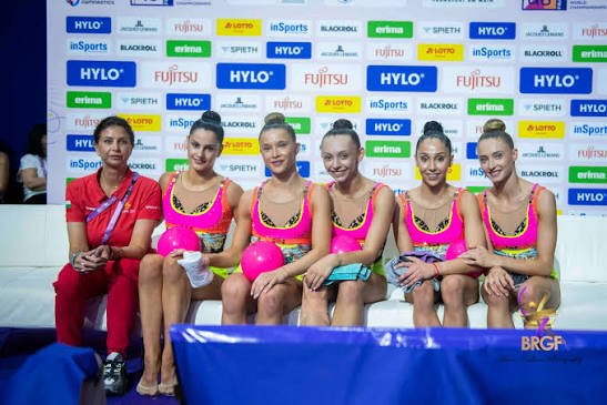 🇧🇬 Ансамбъл - жени е 6️⃣ в света и с два финала във Франкфурт!  Българският ансамбъл при жените завърши на шеста позиция в многобоя на  42-рото Световно първенство по художествена гимнастика във