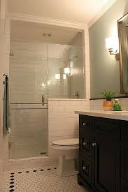 Even the smallest bathroom designs with a shower can accommodate big style. Honeycomb Tile And Subway Tile For Walk In Shower Basement Bathroom Design Bathroom Remodel Cost Basement Bathroom Remodeling