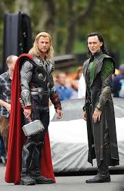 Tell me a story. loki's sudden command was so out of place in that moment, it made you stop in your place. Chris Hemsworth Tom Hiddleston By Everett Avengers Film Marvel Thor Marvel
