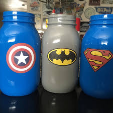 Super Hero Piggy Bank Super Hero Jar Avengers Bank Marvel Etsy In 2020 Mason Jar Diy Superhero Gifts Bottle Crafts