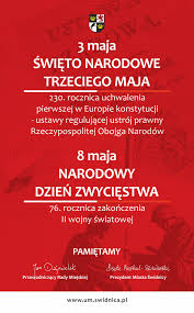 (w latach przestępnych 129.) dniem w kalendarzu gregoriańskim. Majowe Swieta Narodowe Swidnicki Osrodek Kultury