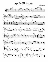Free Sheet Music For Apple Blossom Fiddle Music Enjoy Violin Sheet Music Fiddle Music Violin Sheet