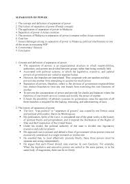 Rather, it is something one understands from the way power and functions are however, malaysia has its own model. Separation Of Power Studocu