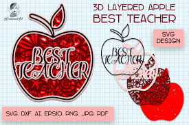 Download 3d Apple Svg Best Teacher Svg 3d Teacher Mandala Svg 1287686 Paper Cutting Design Bundles