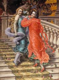 Gaetano Bellei Italian 1857 1922 In The Theatre Art Female Art Painting