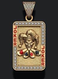 Silver 3d Print Model Joker Playing Card Pendant Cgtrader