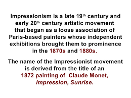 Throughout history, art and music have developed in parallel with each other. Impressionist Music