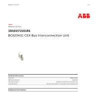 BC820K01 CEX-Bus Interconnection Unit 3BSE071501R1