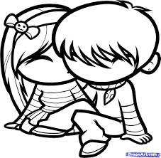 You can follow the suggested thumbnail picture or add your own colors. Cute Love Drawings How To Draw Cute Love Cute Love Step By Step People For Kids Love Coloring Pages Cute Pictures To Draw Cute Coloring Pages