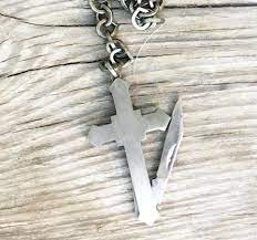 Image Result For Cross Knife Necklace Knife Necklace Silver Necklaces Rosary Style Necklace