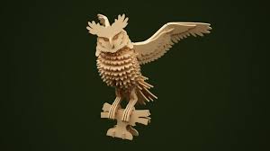 Download Owl 3d Puzzle Free Vector Cdr Download 3axis Co