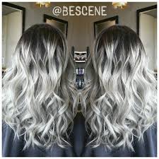 Image Result For White Silver Hair With Shadow Root Hair Styles Ombre Hair Hair Looks