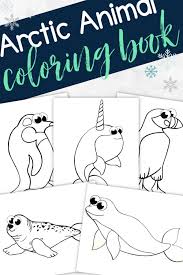 Blue is a very rare color among animals. Printable Arctic Animal Coloring Book Simple Mom Project