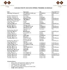 Arizona diamondbacks, chicago cubs, chicago white sox, cincinnati reds, cleveland indians, colorado rockies, kansas city more than 100 games are scheduled between feb. White Sox Unveil 2019 Spring Training Schedule Rsn