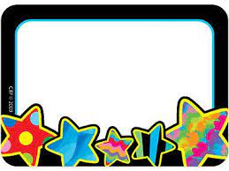 Poppin Patterns Star Name Tags In 2021 Name Tag Template Stars Name Name Tags