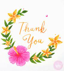 Powerpoint thank you flowers gif. Flower Calligraphy Gif Thank You Gif