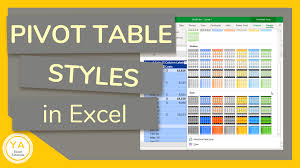 How To Change The Pivot Table Style In Excel Tutorial Excel Tutorials Pivot Table Microsoft Excel Tutorial