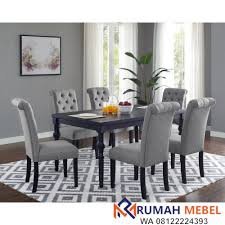 Maka set kursi makan tersebut sangat kursi makan silang meja bulat ini dari pengrajin mebel jepara dijual dengan harga murah dan berkualitas. Set Meja Makan Mewah Evelin 6 Kursi Rumah Mebel