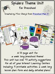 preschool spider theme resource planning nursery rhymes activities themes 