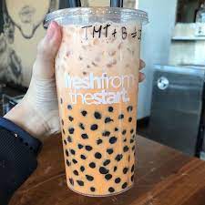 Thai Milk Tea With Boba Pearls Bubble Milk Tea Thai Milk Tea Milk Tea