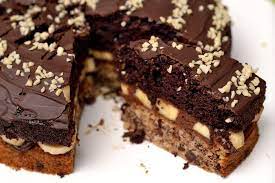 offene schoko bananen torte mit mandeln veganer geburtstagskuchen herbs chocolate rezept schoko bananen torte kuchen kaffee und kuchen