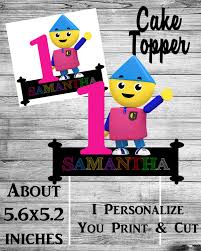Charlie The Colorform City Birthday Cake Topper 5 6 5 2 Digital File By Jessdesigns14 On 2nd Birthday Boys Baby First Birthday Mermaid Birthday Invitations
