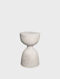 Sculptural side table is a beautiful addition to any traditional living room. Hourglass Side Table Sunday Shop