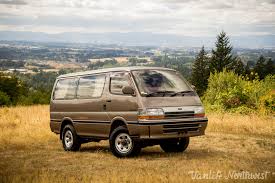 Our ifs gm van is designed around factory parts and we fabricated the remaining components to be similar to what gm would've done had they made a the gm van is easy to get in and out of and has similar ground clearance to a crew chevy pickup. 1992 Toyota Hiace Super Custom 4wd Diesel Van Vanlife Northwest