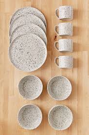 12 Piece Speckled Dinnerware Set Dinnerware Set Modern Modern Dinnerware Dinnerware Sets