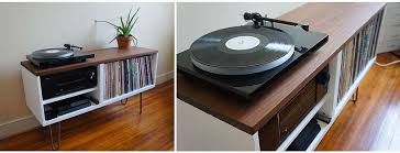 Ikea Hack Console Vintage Rangement Vinyls Relooking De Mobilier Meuble Vinyle Ikea
