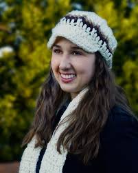 Newsboy Hat and Scarf Set Crochet Pattern