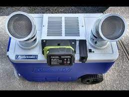 Homemade air conditioner with a fan and ice. Here I Show You How To Make Your Own A C That Uses Very Low Wattage Upon Further Searching Homemade Air Conditioner Diy Air Conditioner Cooler Air Conditioner