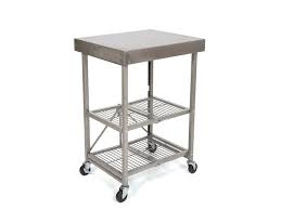 Versatile kitchen island or side cart. Origami Refurbished Stainless Steel Kitchen Cart
