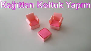 Kagittan Tekli Koltuk Yapimi Origami Seat Youtube