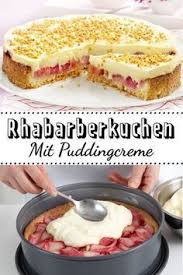 Creme Kuchen Mit Rhabarber So Geht S Lecker Lecker Backen Kuchen Rezepte Einfach Cremekuchen