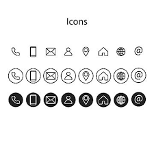 مجموعة أيقونات المعلومات من أنماط مختلفة هاتف أيقونة بطاقة png والمتجهات للتحميل مجانا business card icons icon set icon