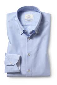 Marynarka marki moss 1851 ,krój tailored fit. Moss 1851 Tailored Fit Sky Single Cuff Oxford Shirt By Moss Bros Thread