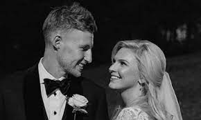 Joe root, hails from a rich cricketing background. What A Day England Captain Joe Root Celebrates Marrying Girlfriend Carrie Cotterell In Sheffield Daily Mail Online