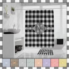 Black And White Buffalo Plaid Bathroom Decor Buffalo Plaid Shower Curtain Farmhouse Plaid Buffalo Check Etsy Plaid Shower Curtain Farmhouse Shower Curtain Shower Curtain Monogram